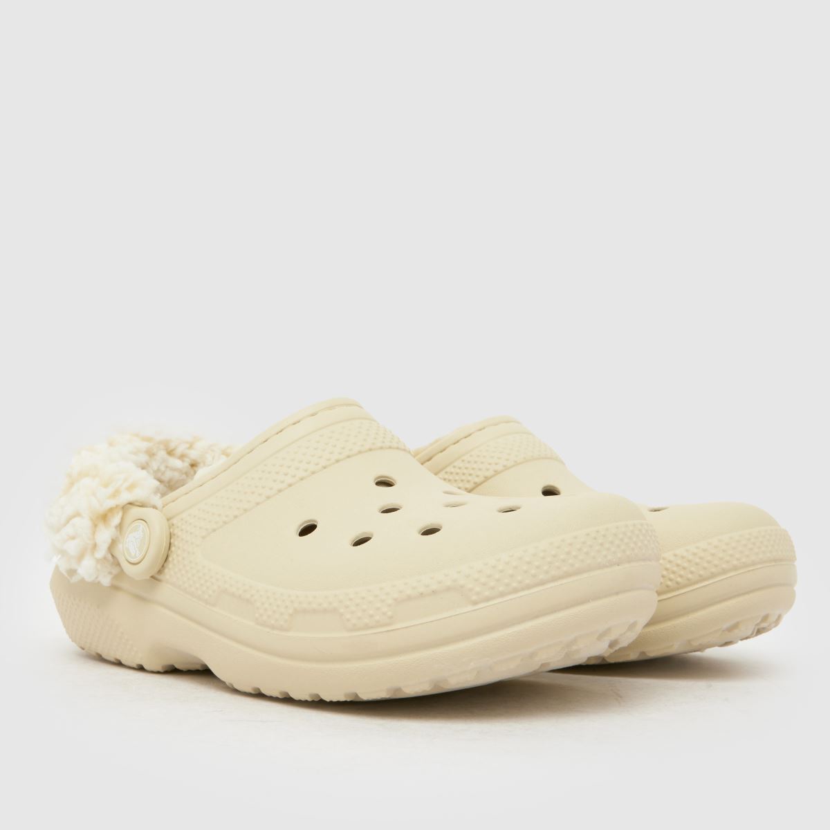 Crocs  Classic Fleece Lined Clog in Stone Crocs  Classic Fleece Lined Clog in Stone