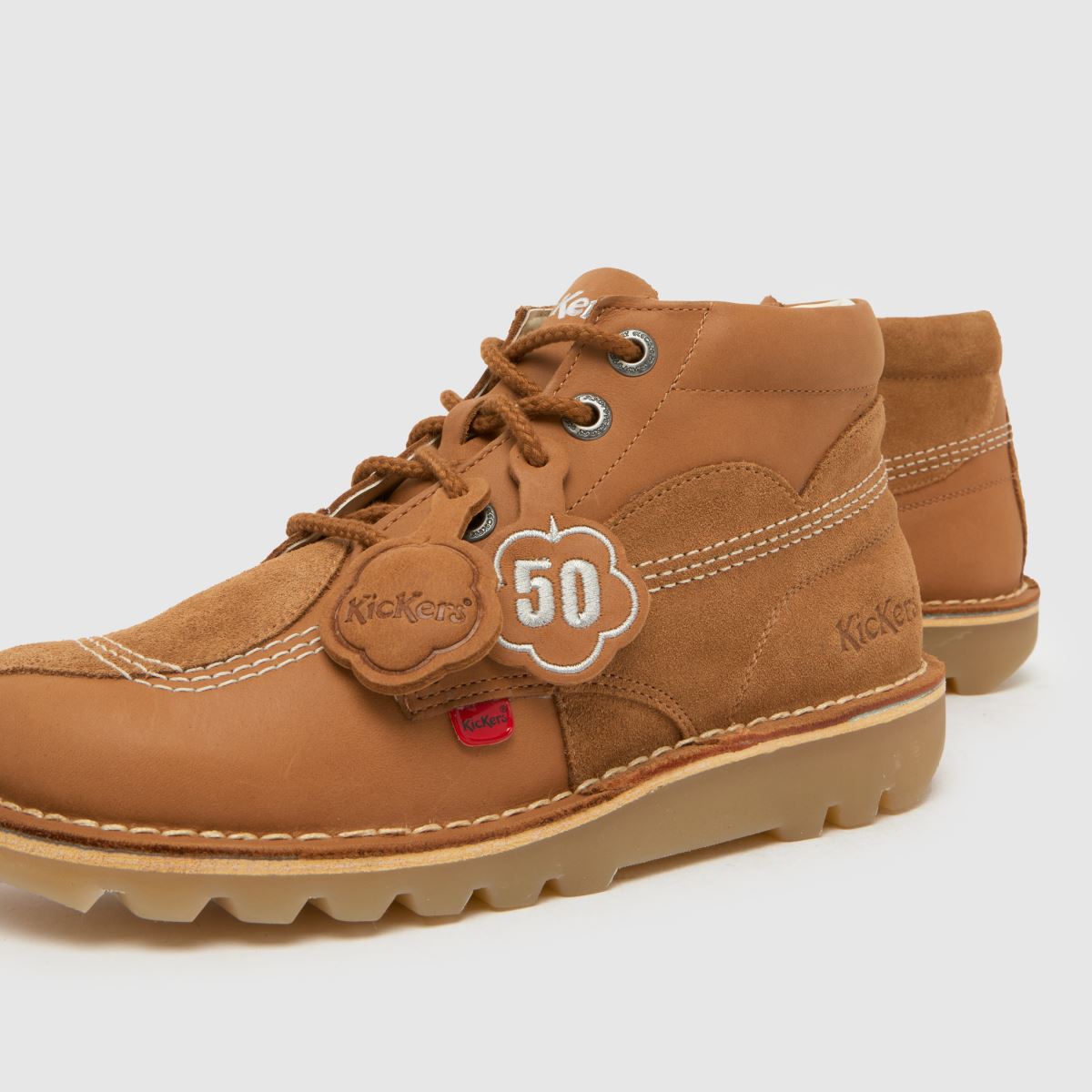 Kickers Classics  Kick Hi Stitch in Tan Kickers Classics  Kick Hi Stitch in Tan