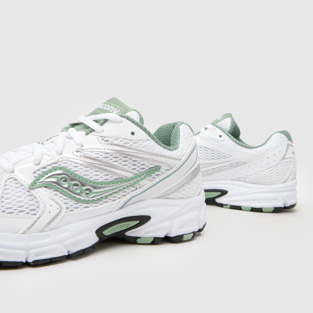 Saucony  Ride Millennium in White & Green Saucony  Ride Millennium in White & Green