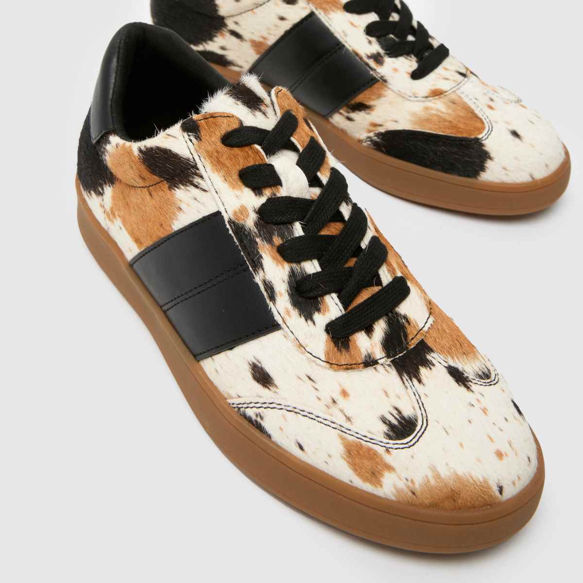 schuh  Miley Leather Trainer in Brown & White schuh  Miley Leather Trainer in Brown & White