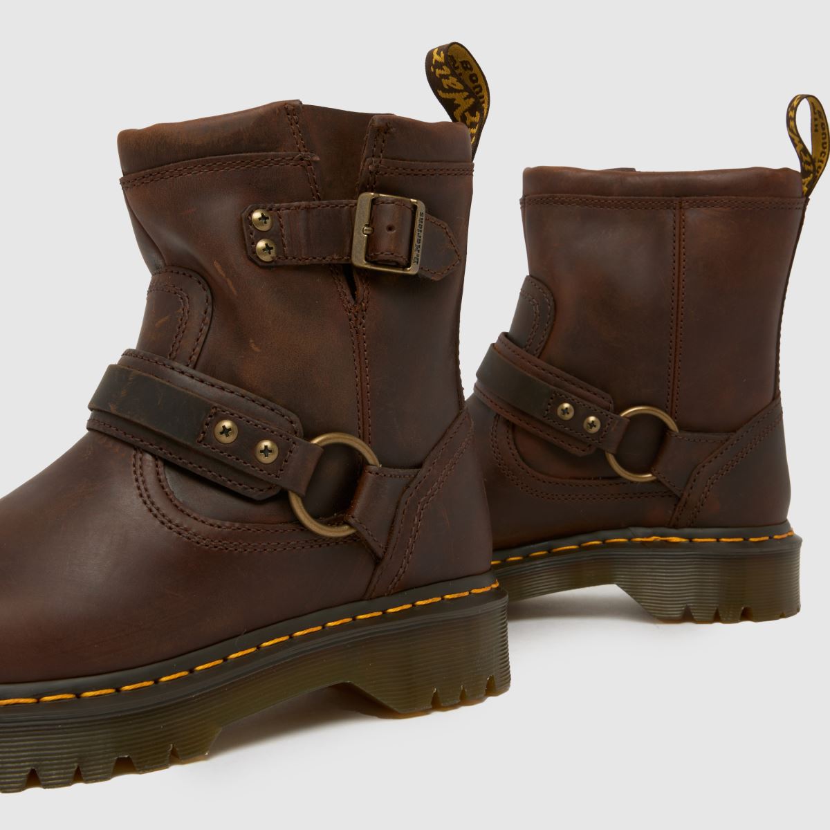 Dr Martens  Anistone Harness Ankle in Dark Brown Dr Martens  Anistone Harness Ankle in Dark Brown