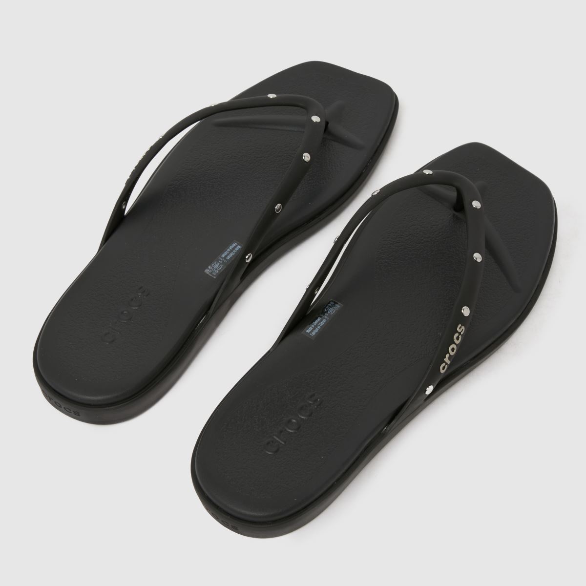 Crocs  Miami Studded Flip in Black Crocs  Miami Studded Flip in Black