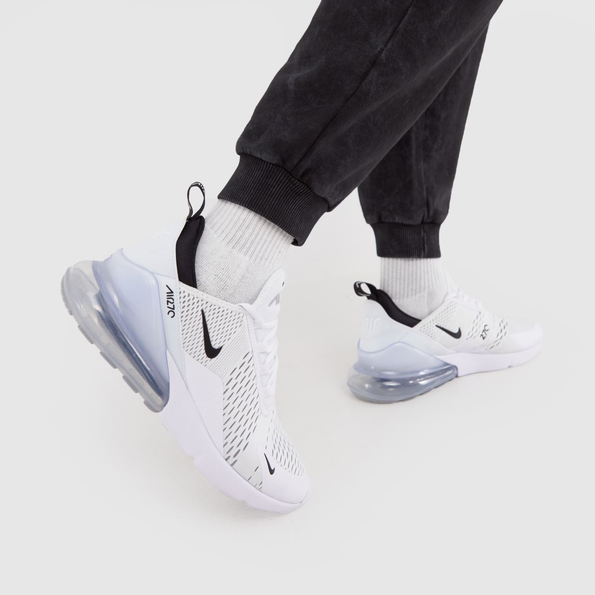 Nike  Air Max 270 in White & Black Nike  Air Max 270 in White & Black