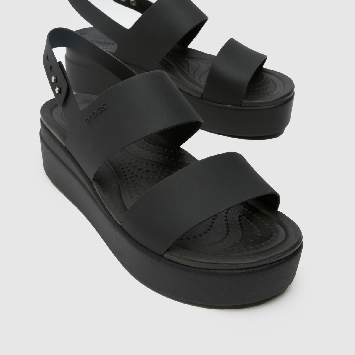 Crocs  Brooklyn Low Wedge in Black Crocs  Brooklyn Low Wedge in Black