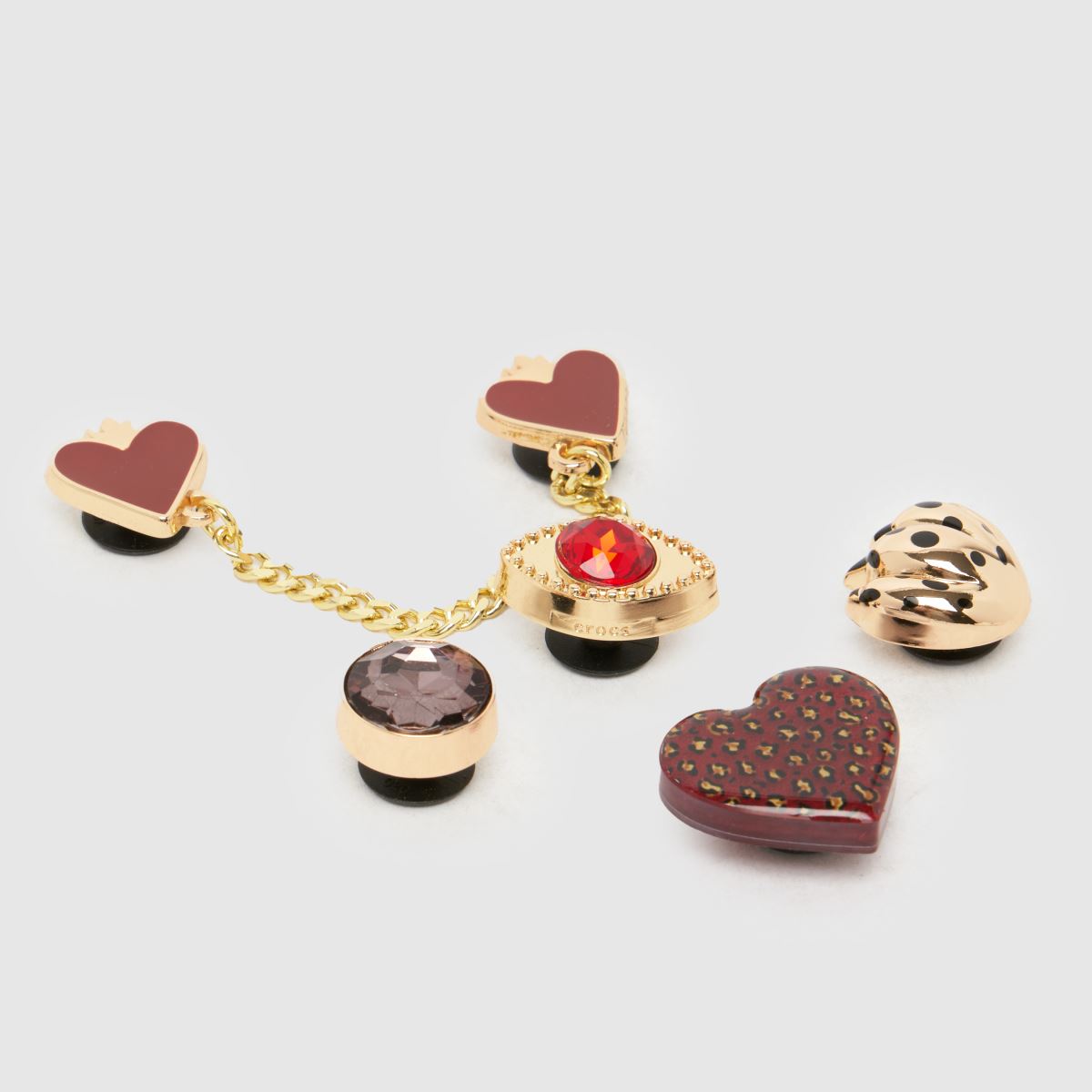 Crocs  Jibbitz Leopard & Gold 5 Pack in Multi Crocs  Jibbitz Leopard & Gold 5 Pack in Multi