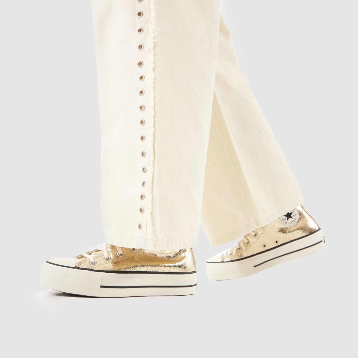 Converse  All Star Lift Elevated Shine in Gold Converse  All Star Lift Elevated Shine in Gold