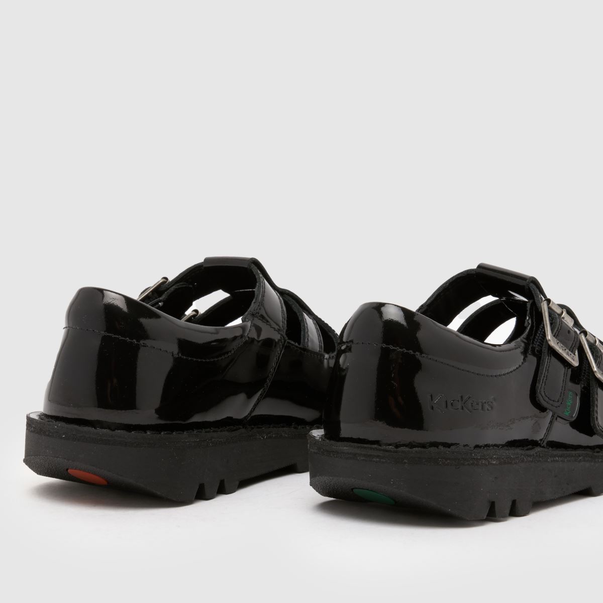 Kickers  Double Patent T-Bar in Black Kickers  Double Patent T-Bar in Black