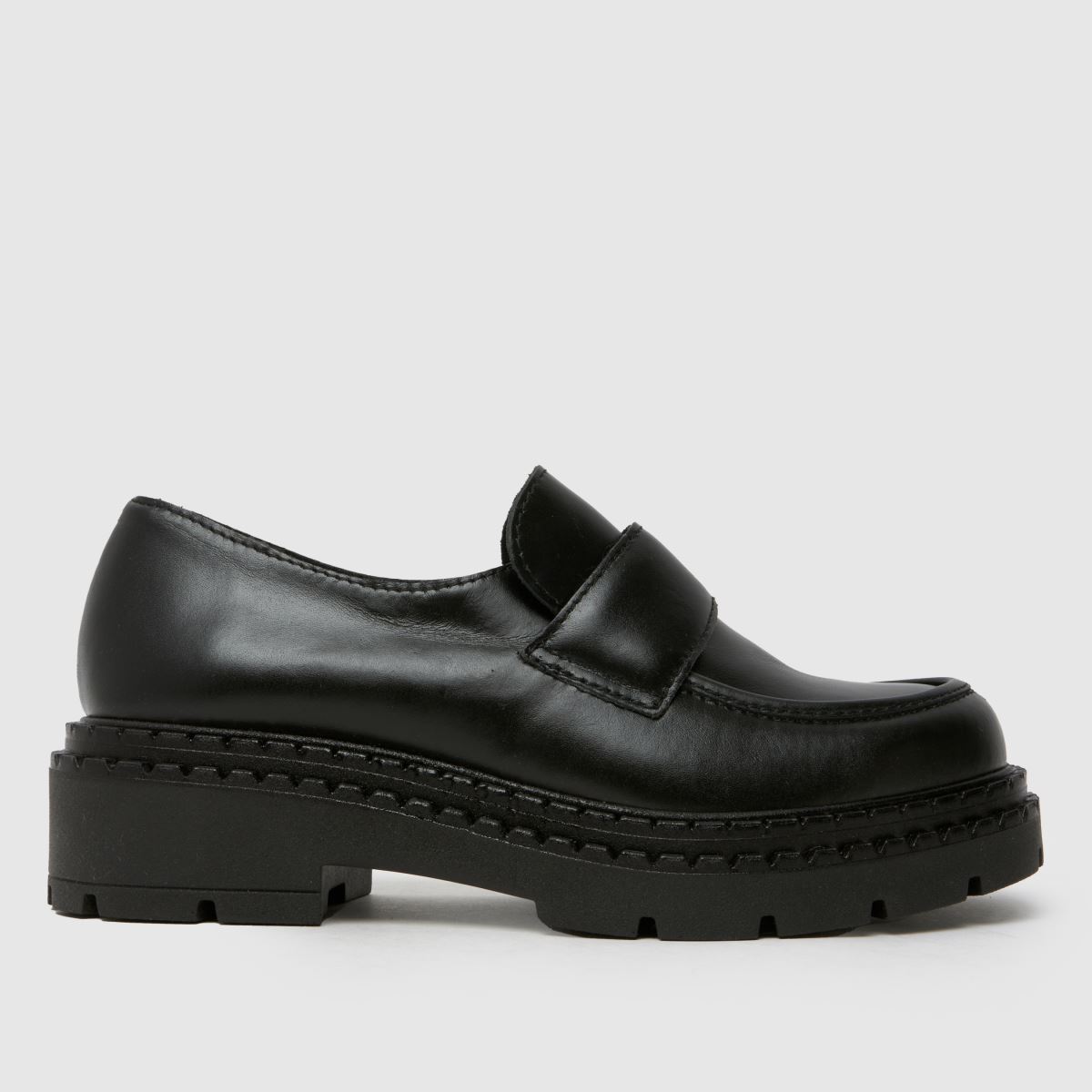 schuh  Lawson Chunky Leather Loafer in Black schuh  Lawson Chunky Leather Loafer in Black