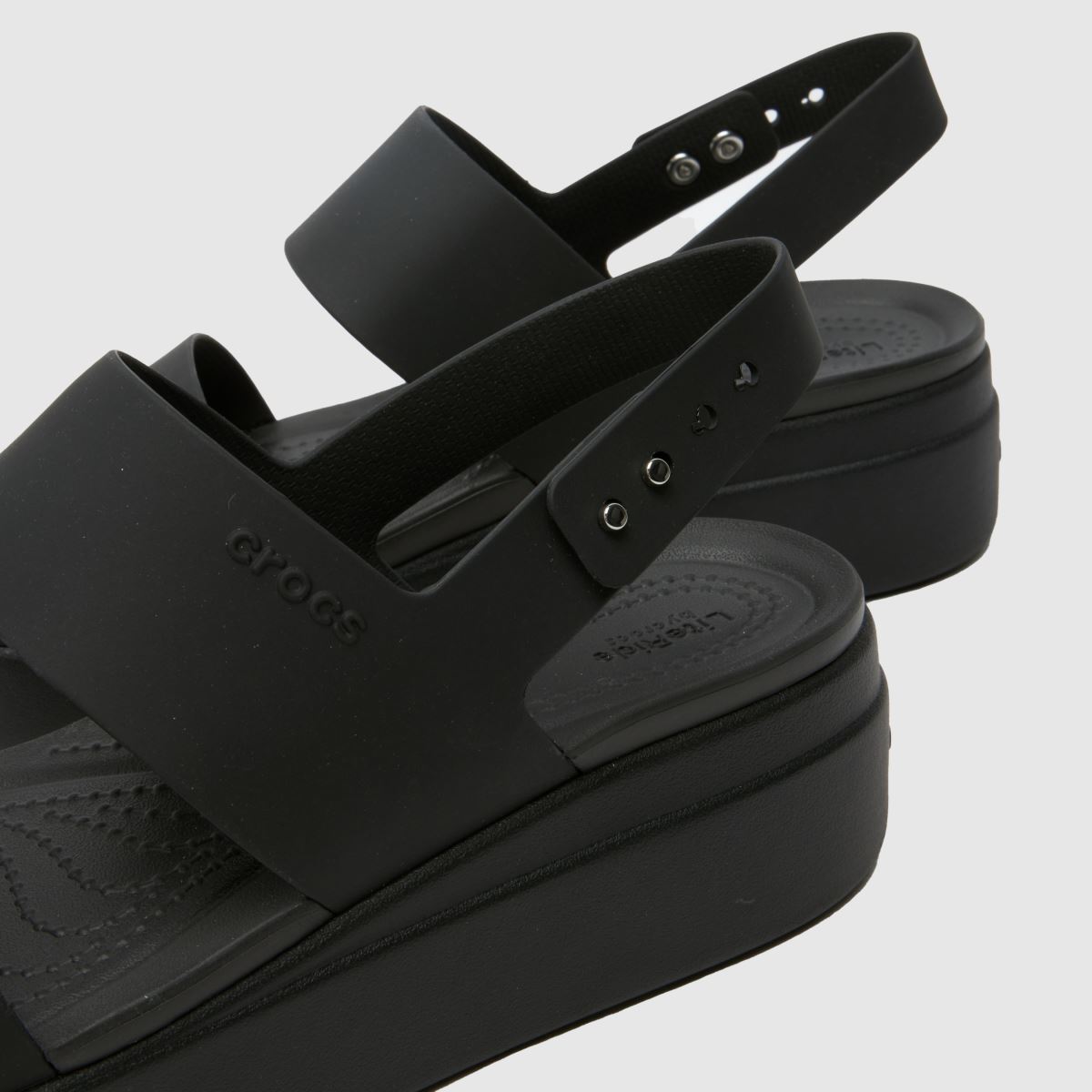 Crocs  Brooklyn Low Wedge in Black Crocs  Brooklyn Low Wedge in Black