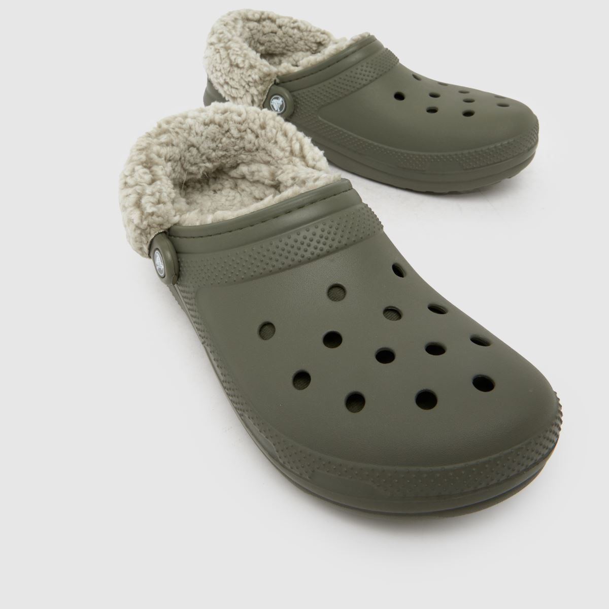 Crocs  Classic Fleece Lined Clog in Khaki Crocs  Classic Fleece Lined Clog in Khaki