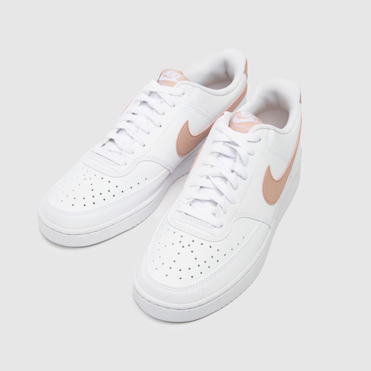 Nike  Court Vision in White & Pink Nike  Court Vision in White & Pink