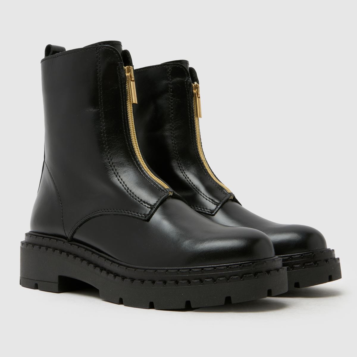 schuh  Amber Leather Zip in Black schuh  Amber Leather Zip in Black