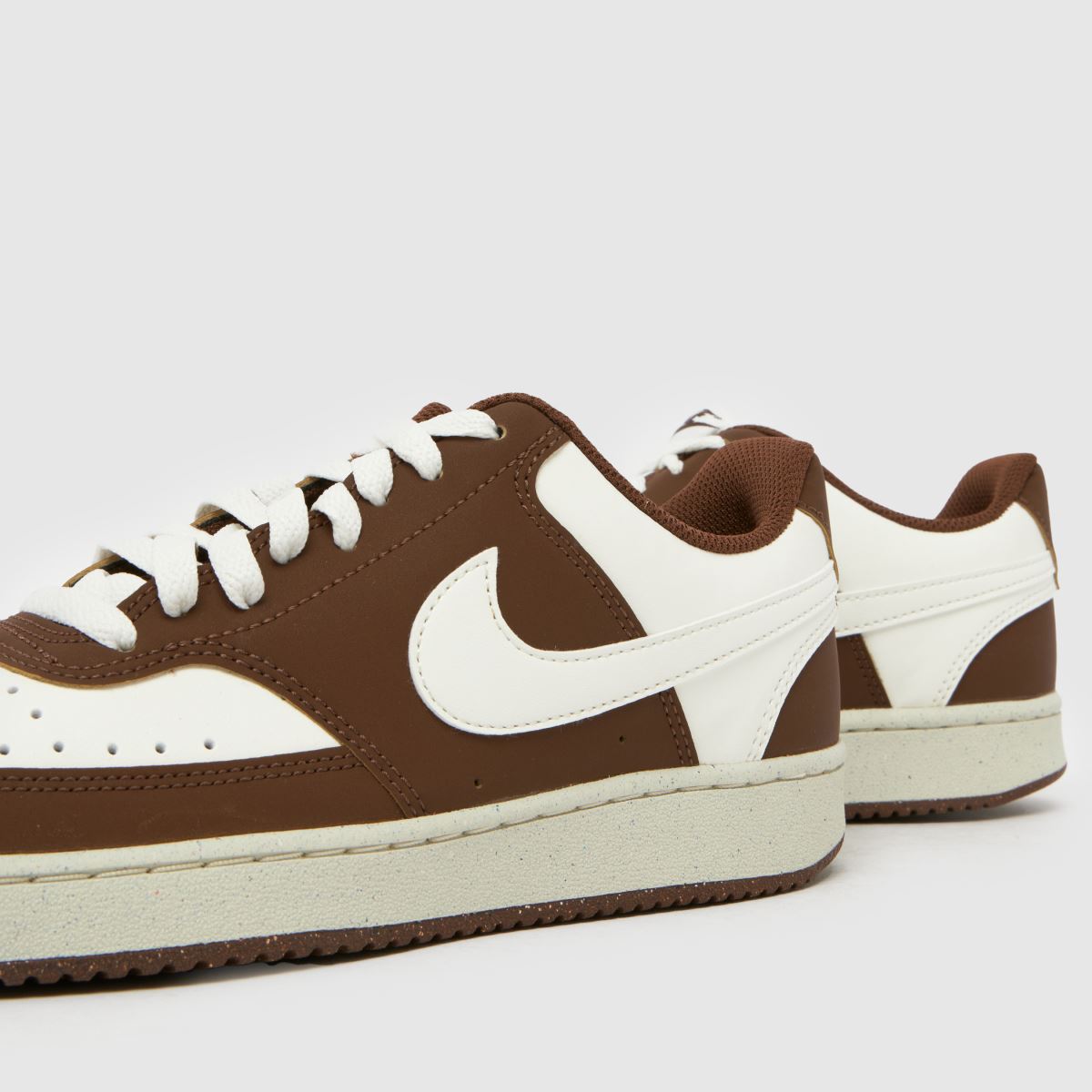 Nike  Court Vision in Brown & White Nike  Court Vision in Brown & White