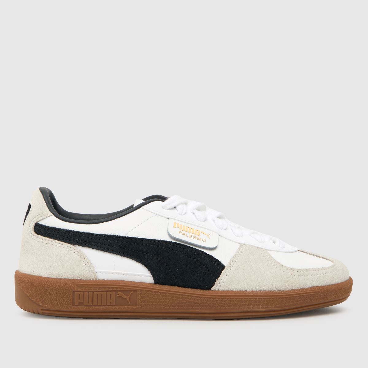 PUMA  Palermo Leather in White & Black PUMA  Palermo Leather in White & Black