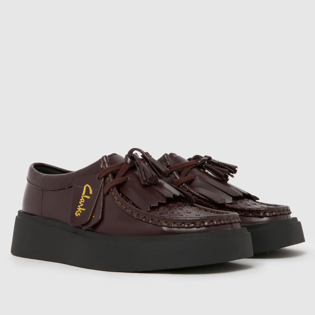 Clarks  Torview Embossed in Burgundy Clarks  Torview Embossed in Burgundy