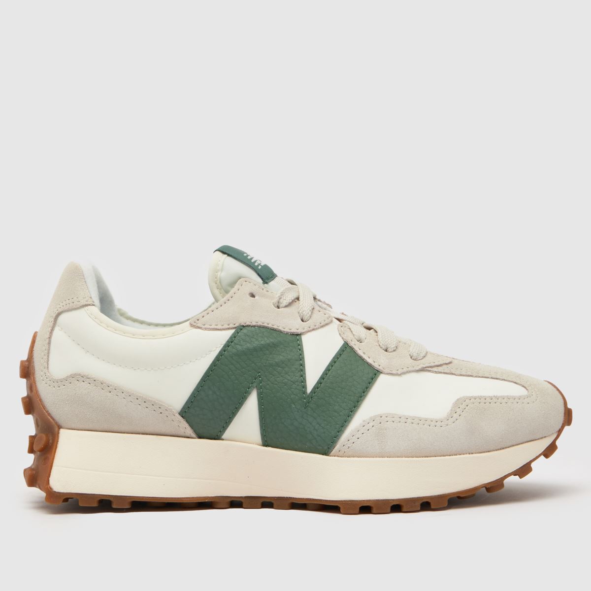 New Balance  327 in White & Green New Balance  327 in White & Green