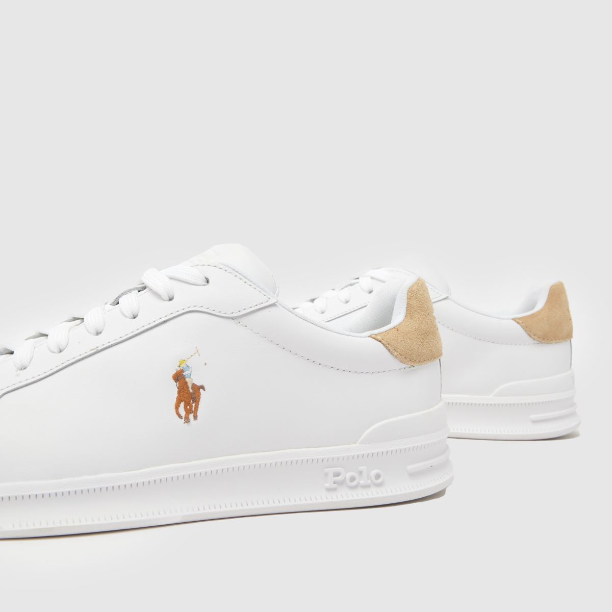 Polo Ralph Lauren  Heritage Court II in White & Beige Polo Ralph Lauren  Heritage Court II in White & Beige