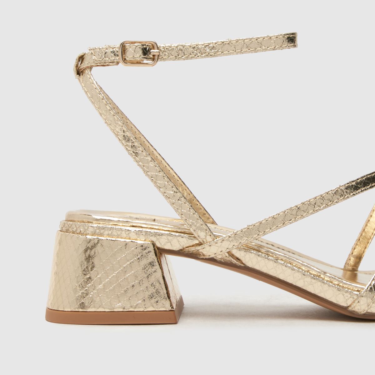 schuh  Sander Strappy Block in Gold schuh  Sander Strappy Block in Gold