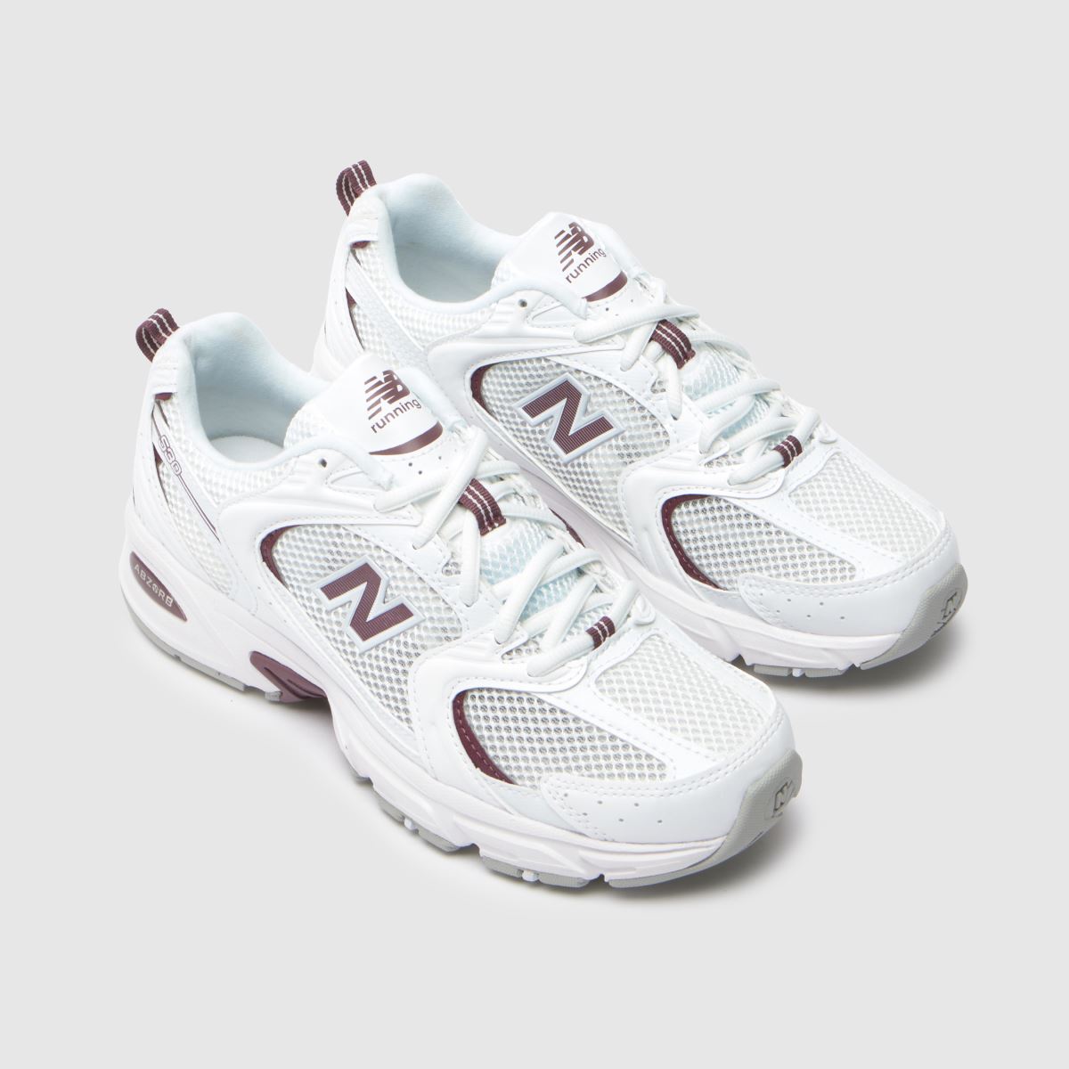 new balance  530 in White & Burgundy new balance  530 in White & Burgundy