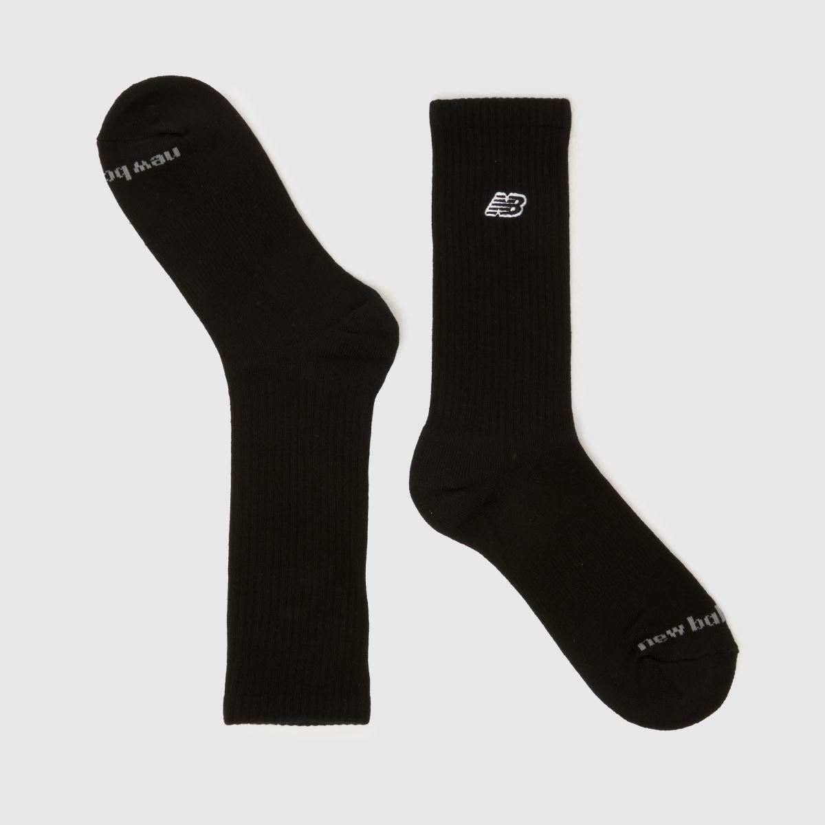 New Balance  Patch Logo Crew Socks 3 Pack in Black New Balance  Patch Logo Crew Socks 3 Pack in Black