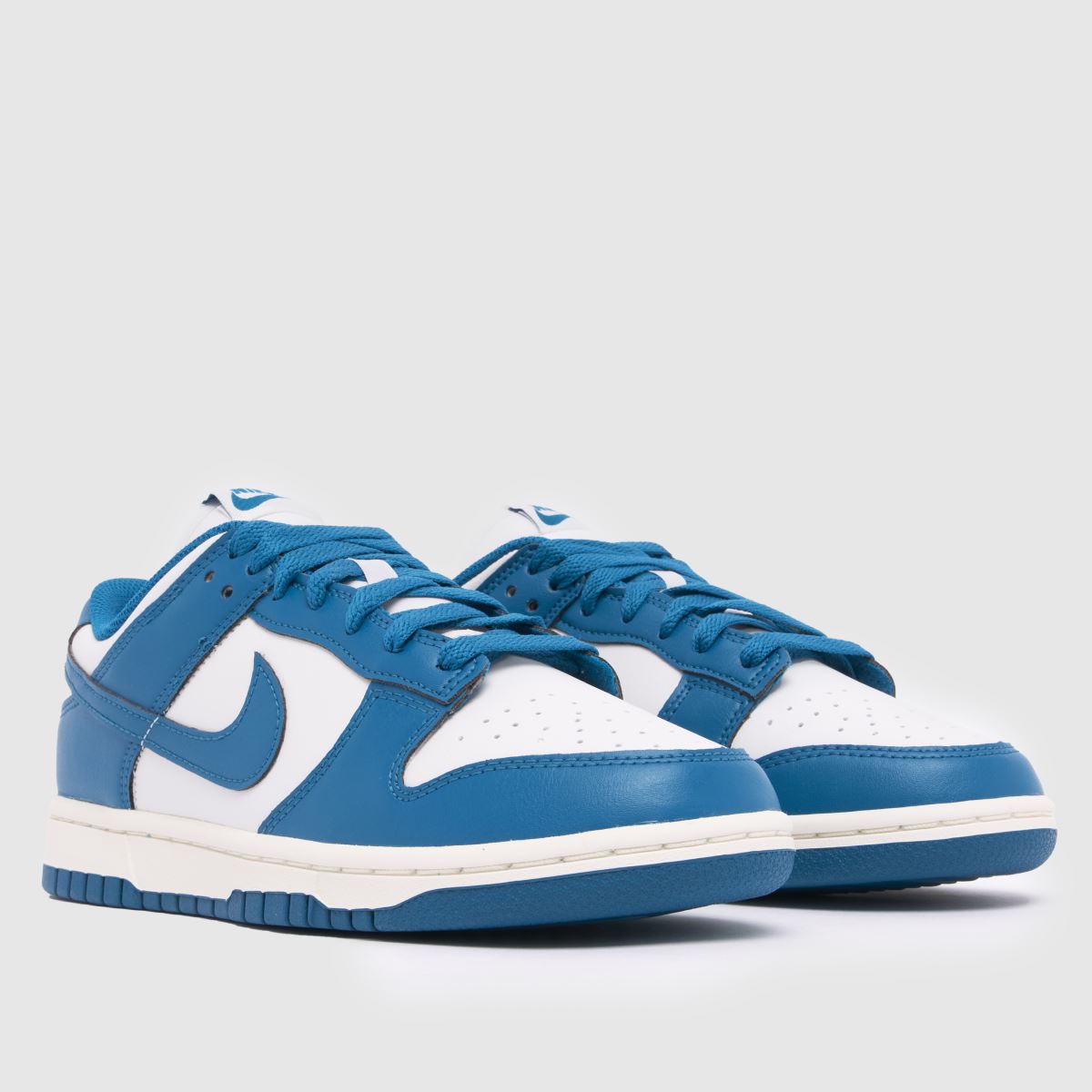 Nike  Dunk Low in White & Blue Nike  Dunk Low in White & Blue