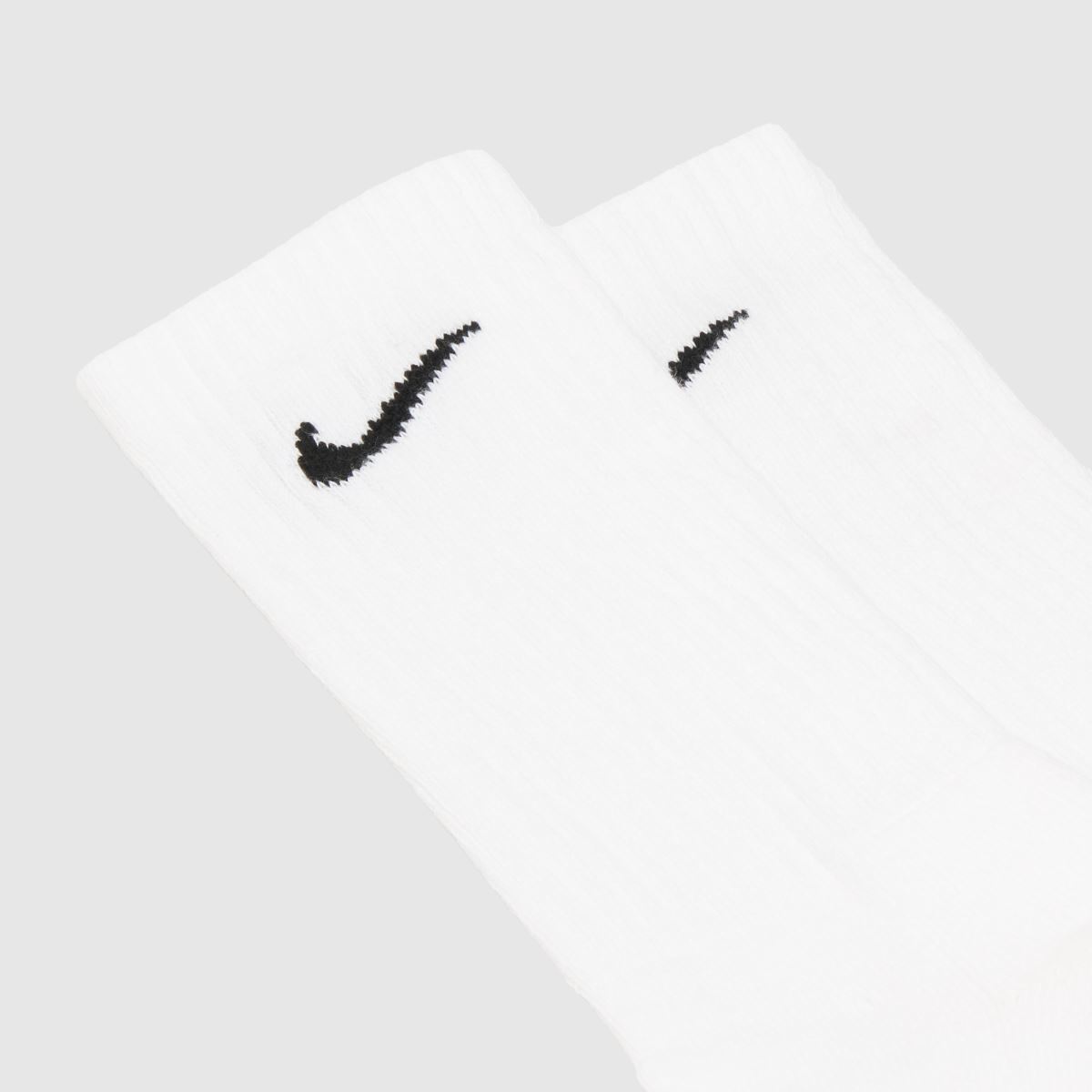 Nike  Crew Socks 3 Pack in White & Black Nike  Crew Socks 3 Pack in White & Black