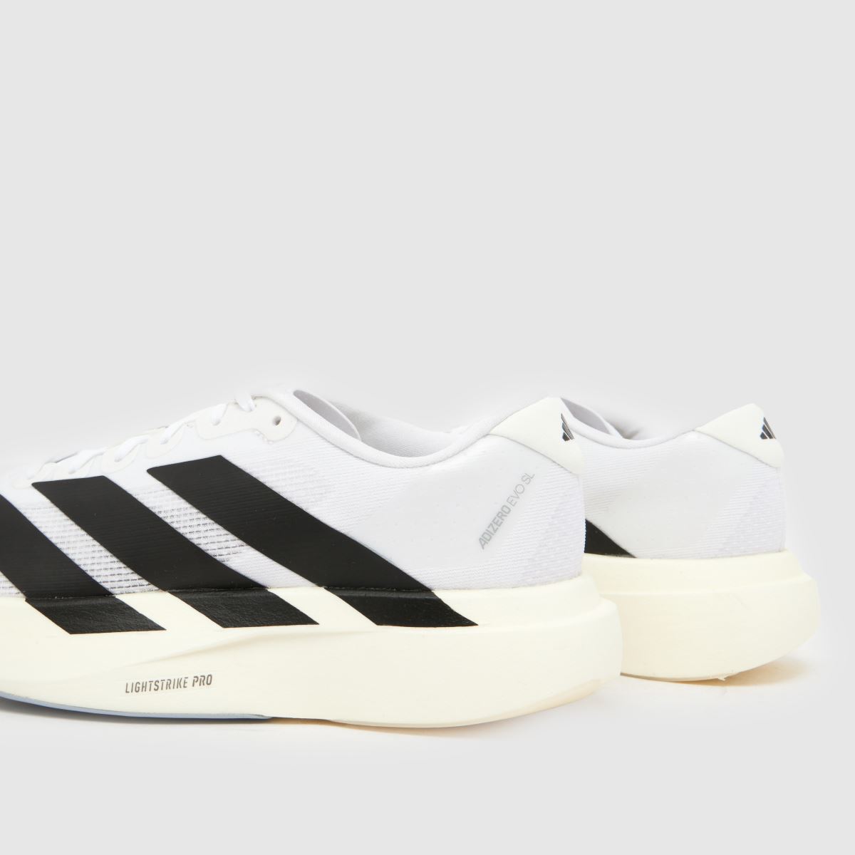 adidas  Adizero Evo SL in White & Black adidas  Adizero Evo SL in White & Black