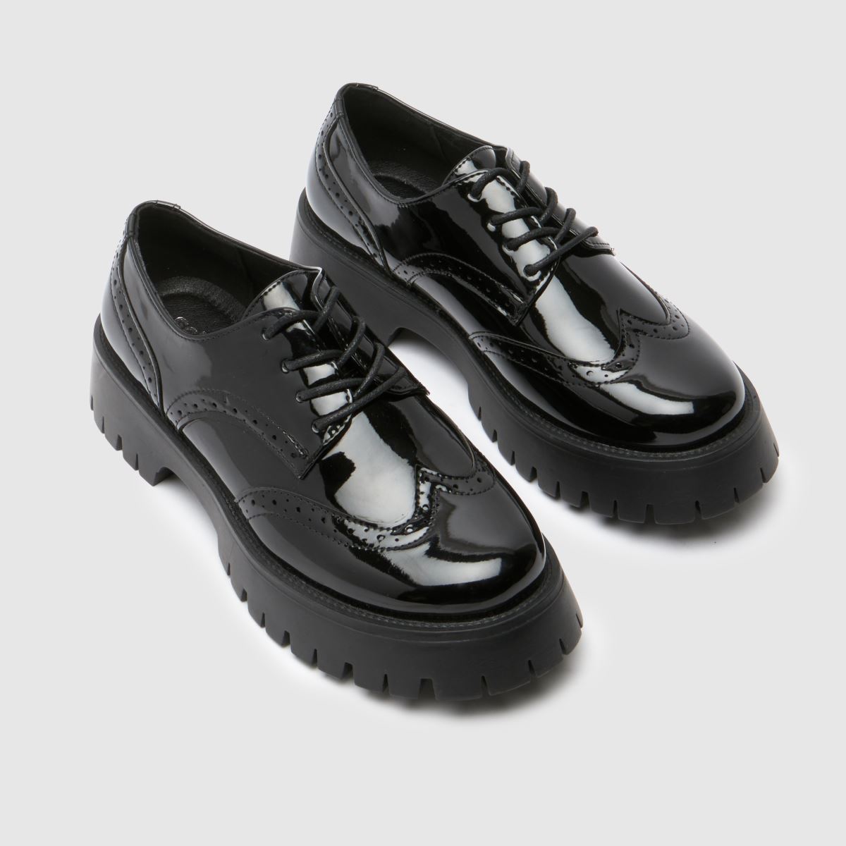 schuh  Wide Fit Laina Brogue in Black schuh  Wide Fit Laina Brogue in Black