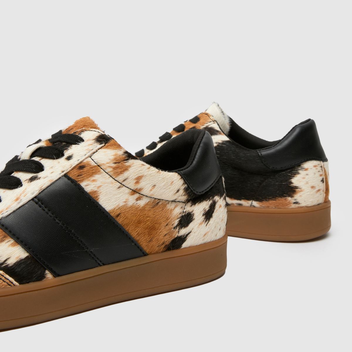 schuh  Miley Leather Trainer in Brown & White schuh  Miley Leather Trainer in Brown & White