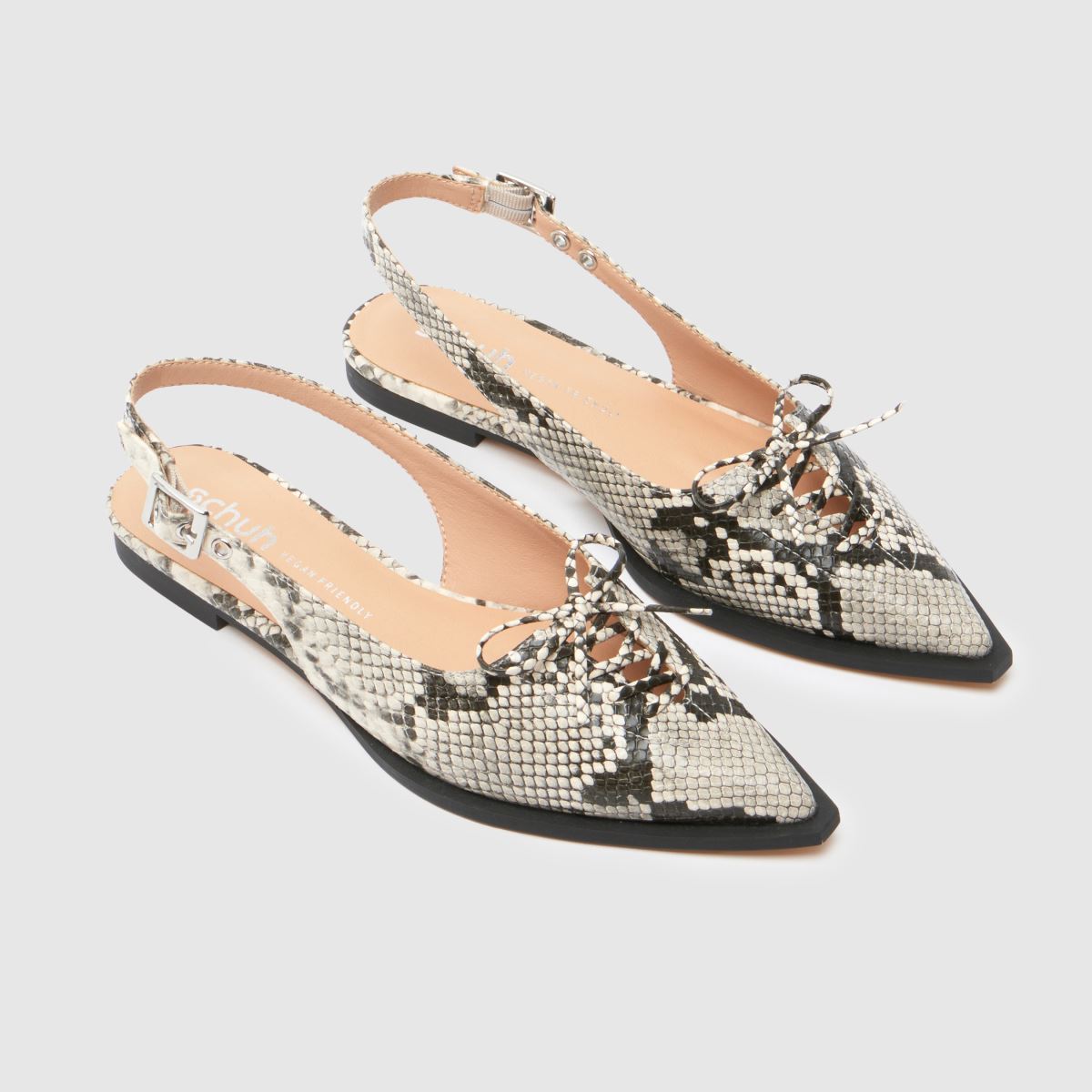 schuh  Lorie Point Hardware in White & Black schuh  Lorie Point Hardware in White & Black