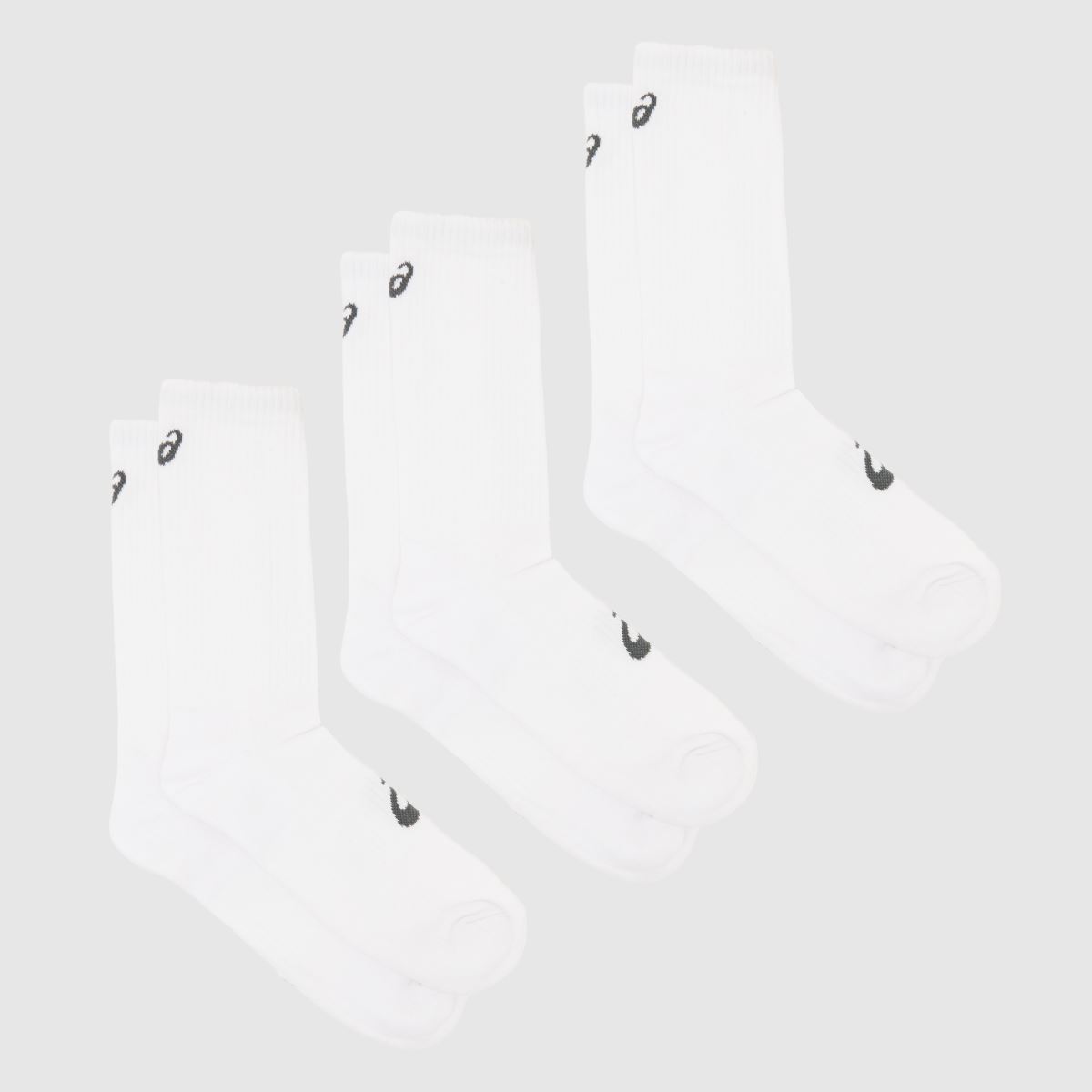 ASICS  Crew Socks 3 Pack in White ASICS  Crew Socks 3 Pack in White