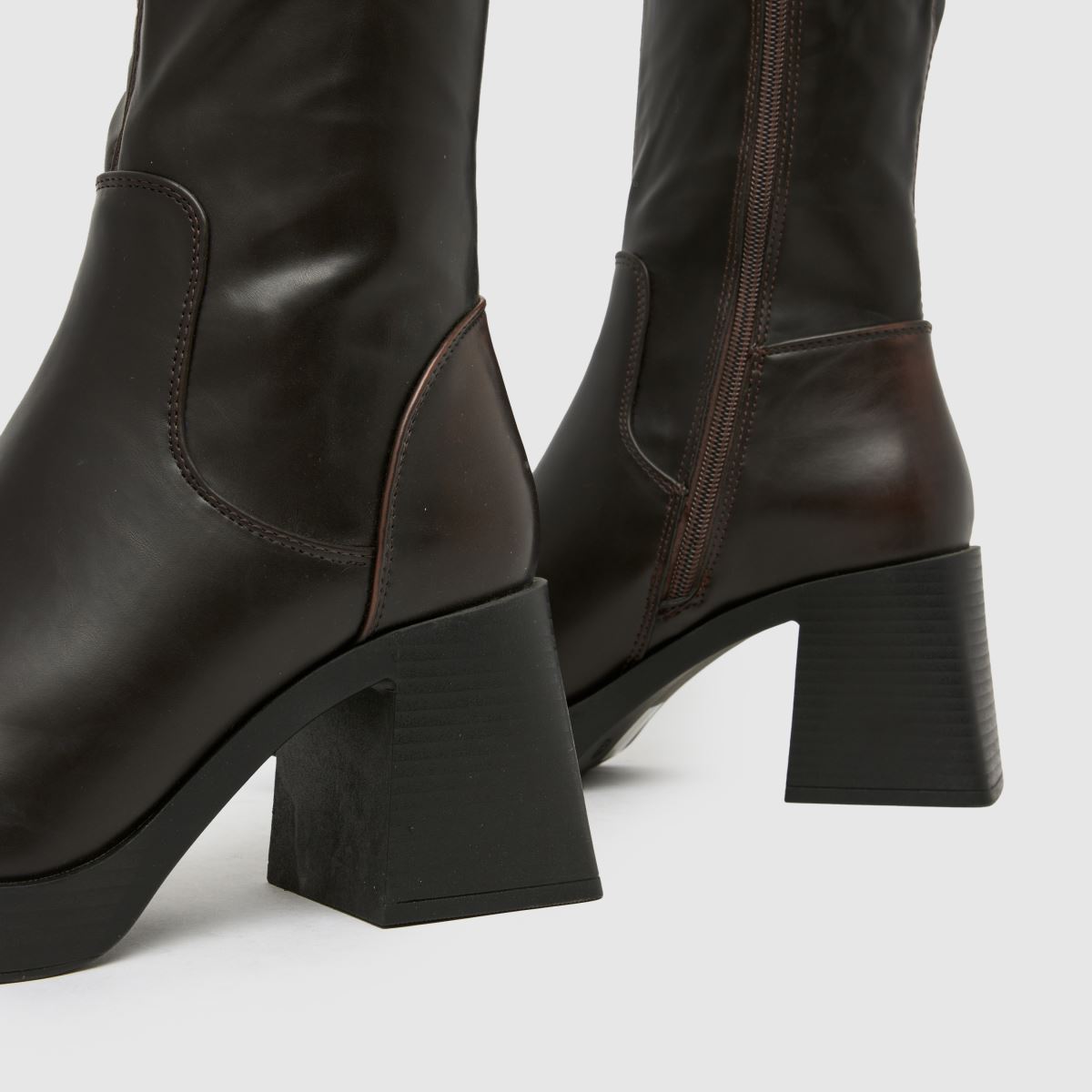 schuh  Doja Platform Knee High in Brown schuh  Doja Platform Knee High in Brown