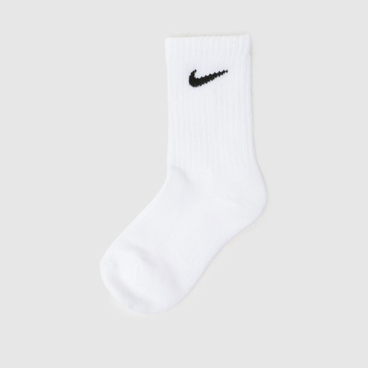 Nike  Kids Basic Crew Socks 3 Pack in White Nike  Kids Basic Crew Socks 3 Pack in White