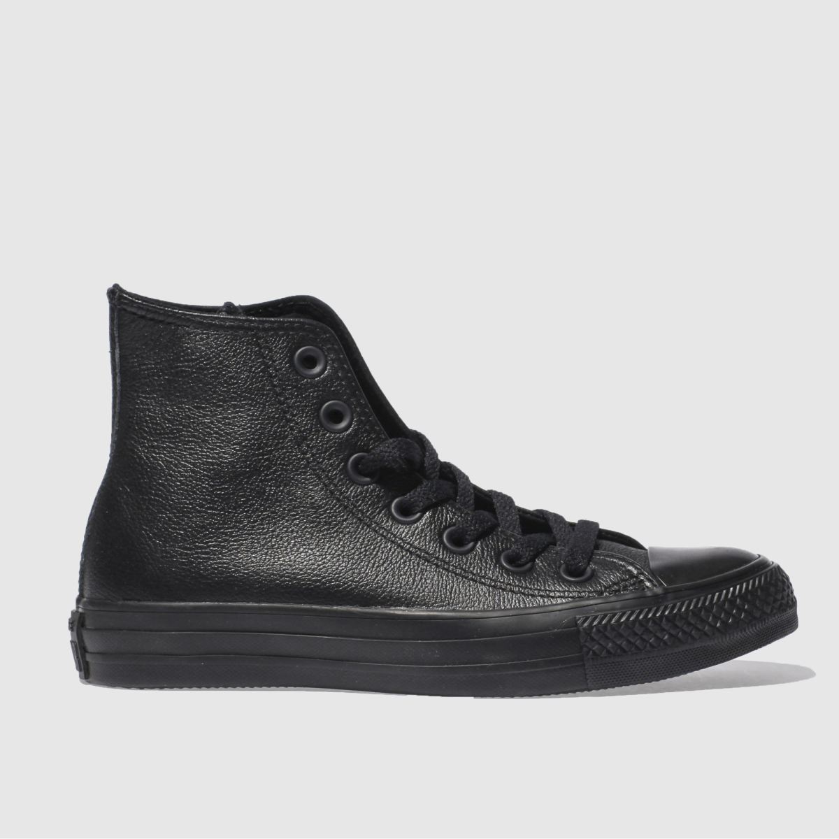 Converse  All Star Hi Leather Mono in Black Converse  All Star Hi Leather Mono in Black