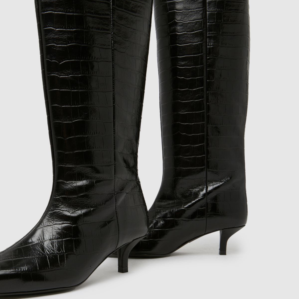 schuh  Darce Leather Wide Leg Knee in Black schuh  Darce Leather Wide Leg Knee in Black