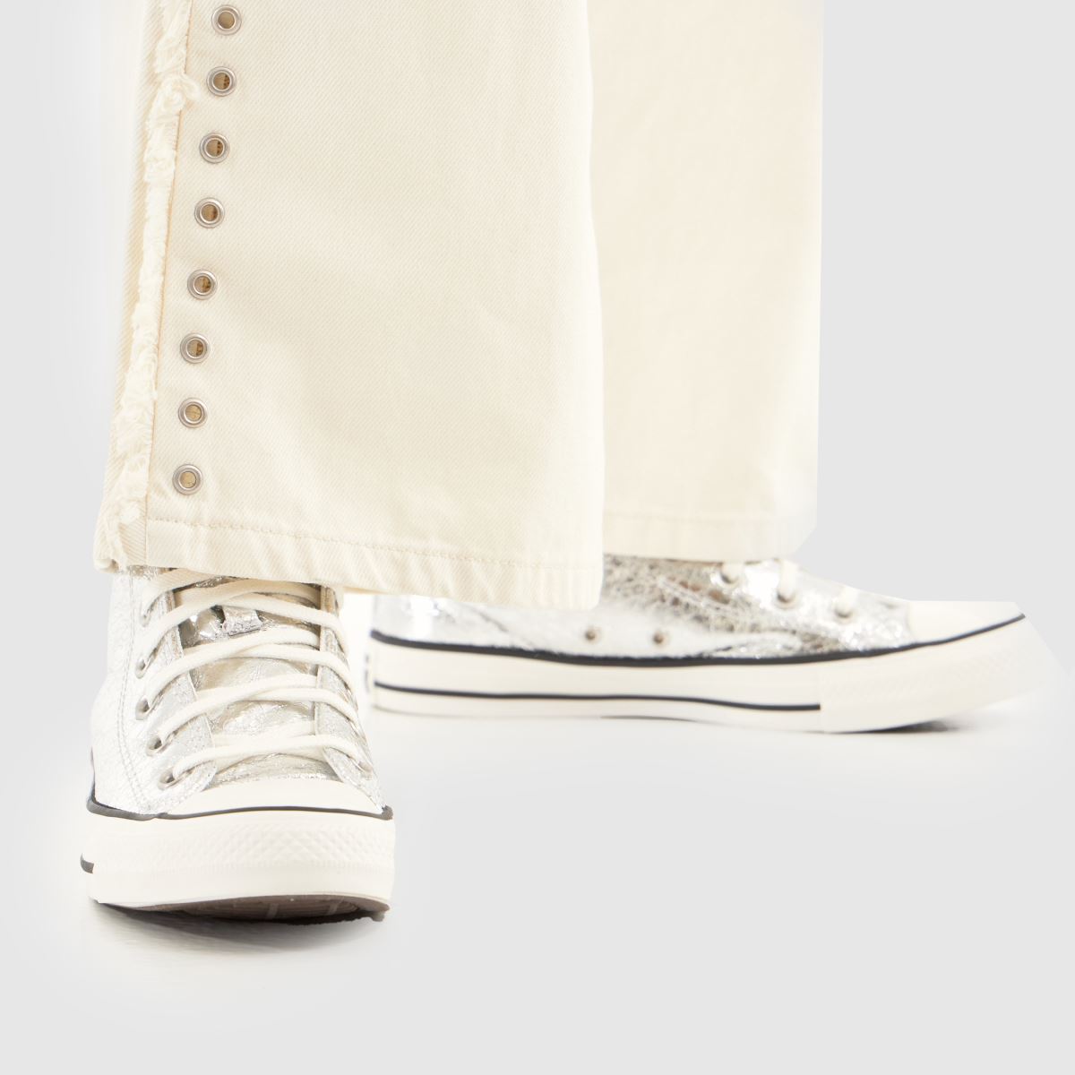 Converse  All Star Hi in Silver Converse  All Star Hi in Silver