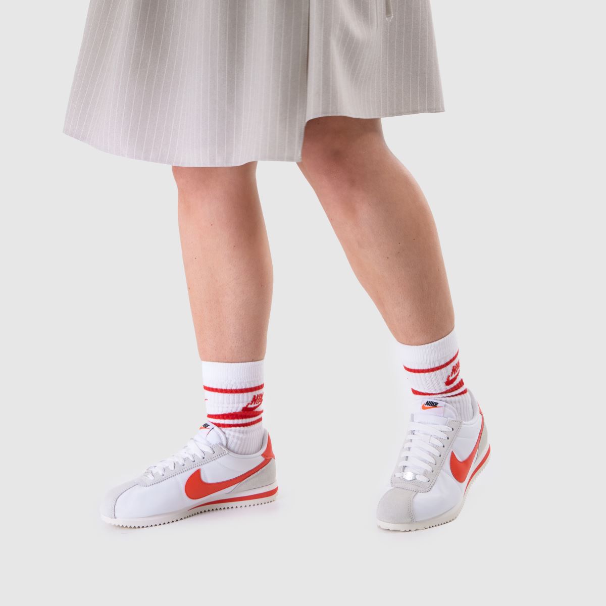 Nike  Cortez in White & Red Nike  Cortez in White & Red