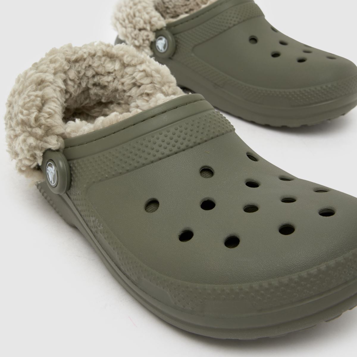 Crocs  Classic Fleece Lined Clog in Khaki Crocs  Classic Fleece Lined Clog in Khaki