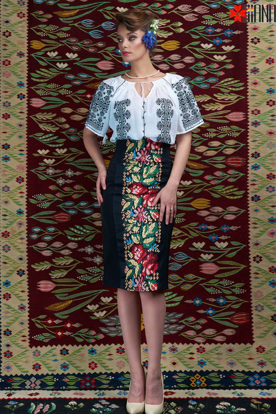 Ie Traditionala Romaneasca Maneca Scurta Cusuta Manual Motivul Vara