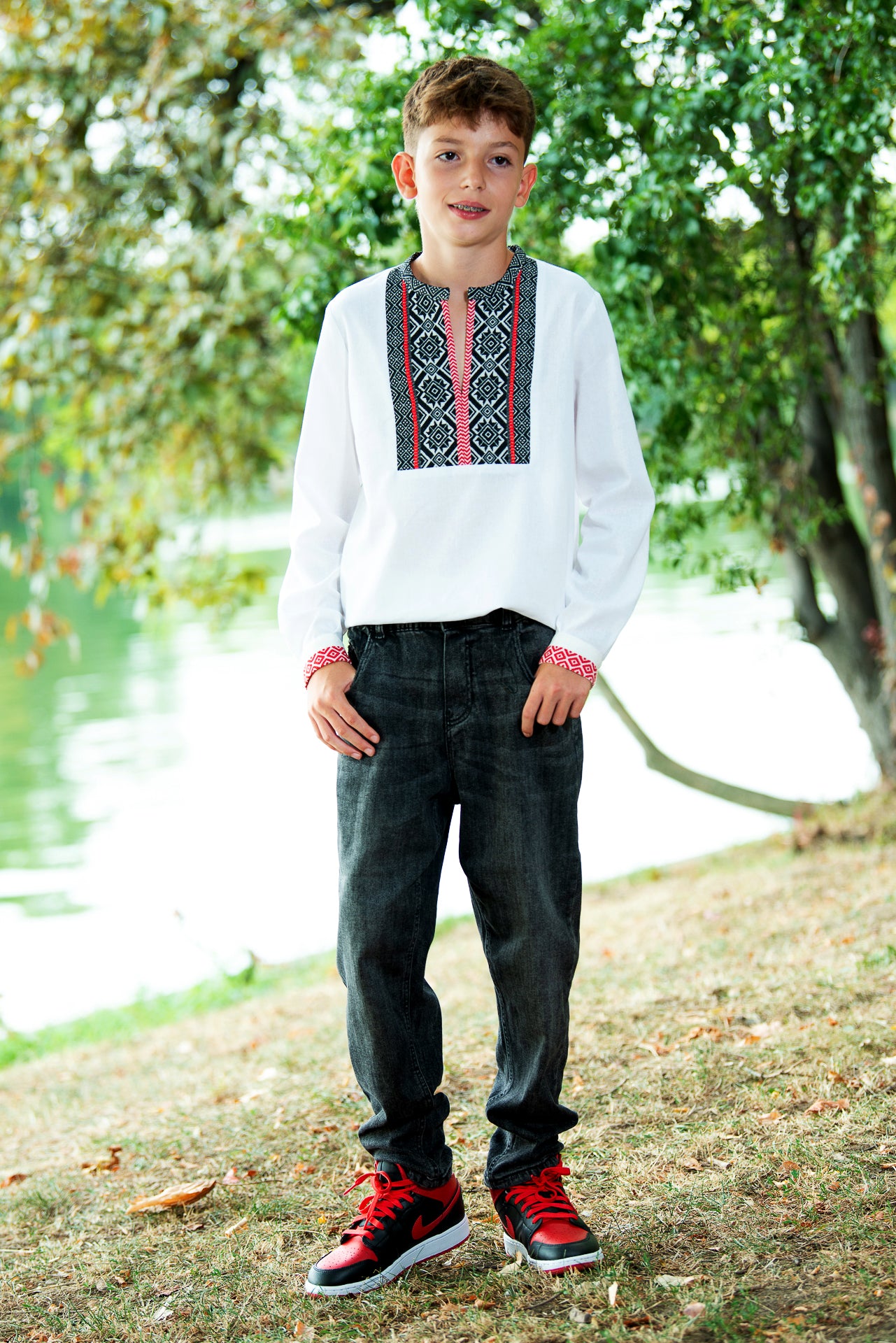 Camasa traditionala baieti Luca 9 luni - 7 ani