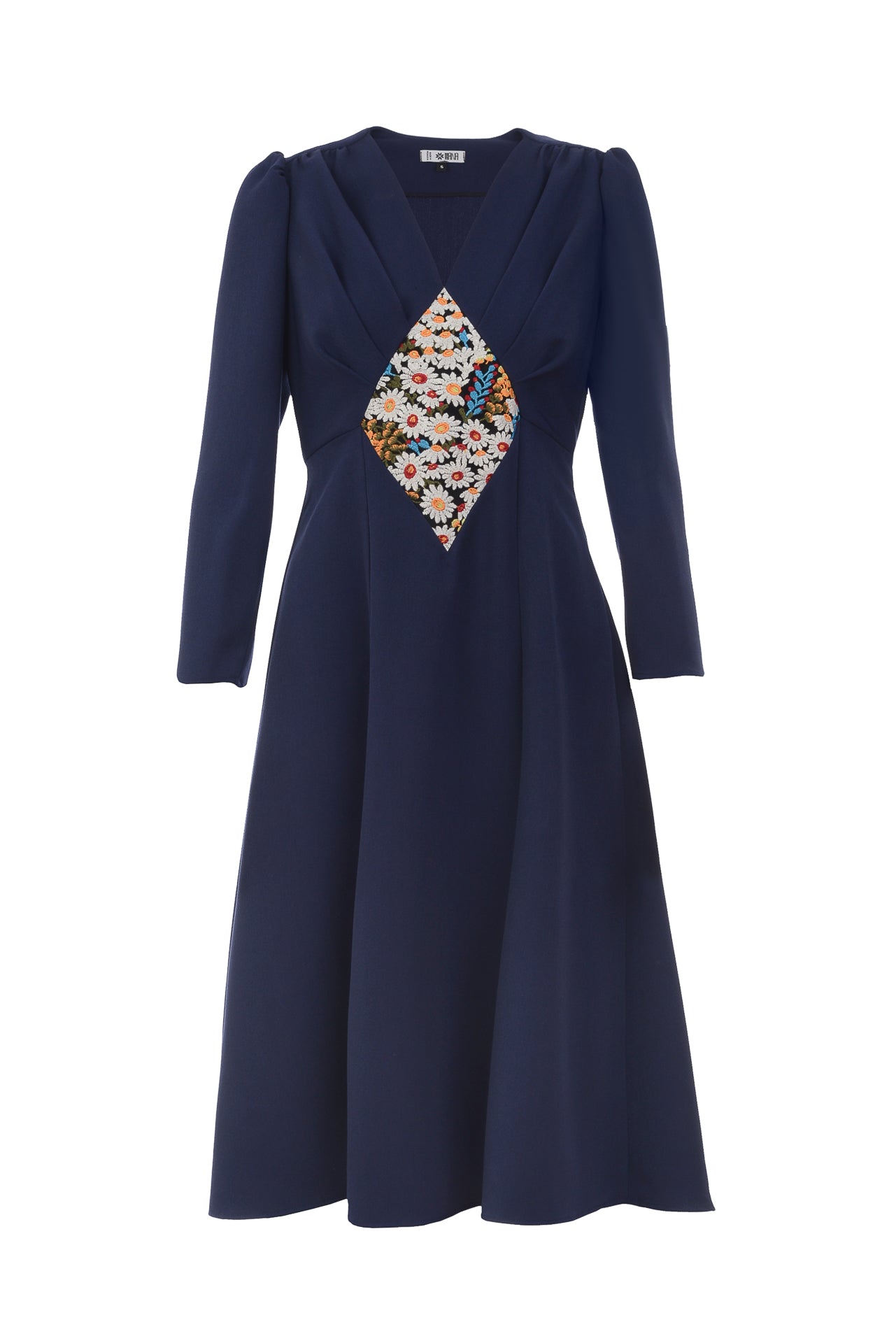 Rochia din stofă bleumarin Medeea