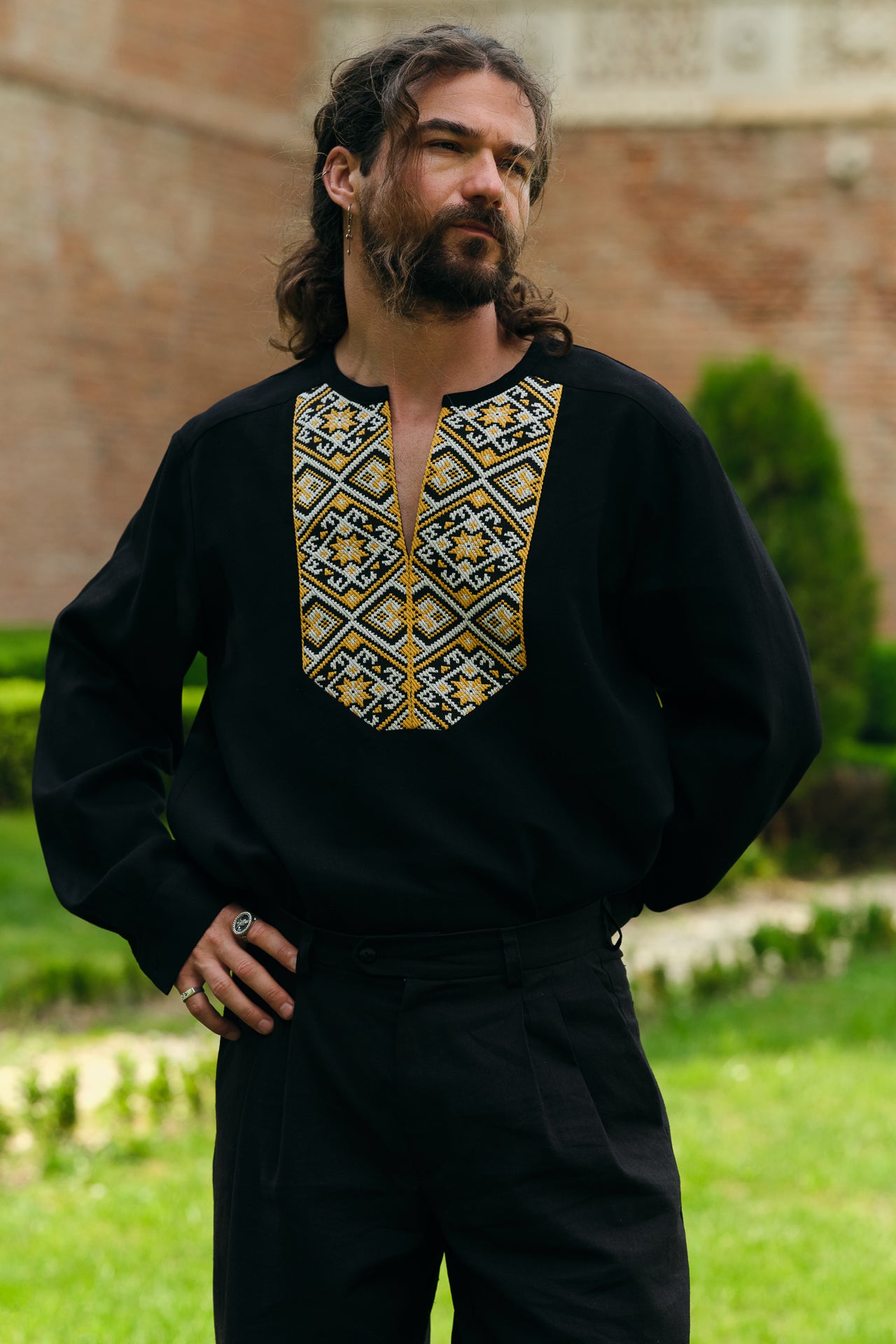 Camasa Barbateasca Traditionala Apostol Cu Motive Populare