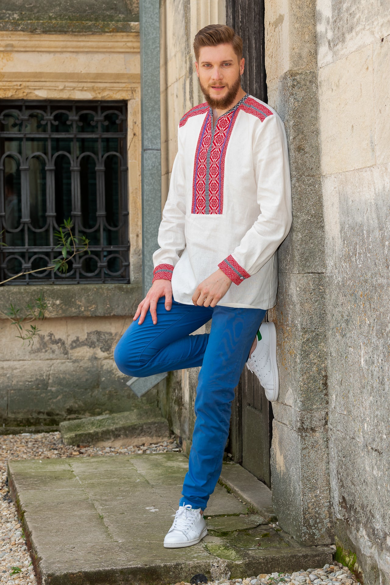 Camasa Barbateasca Traditionala Barbu Cu Motive Populare