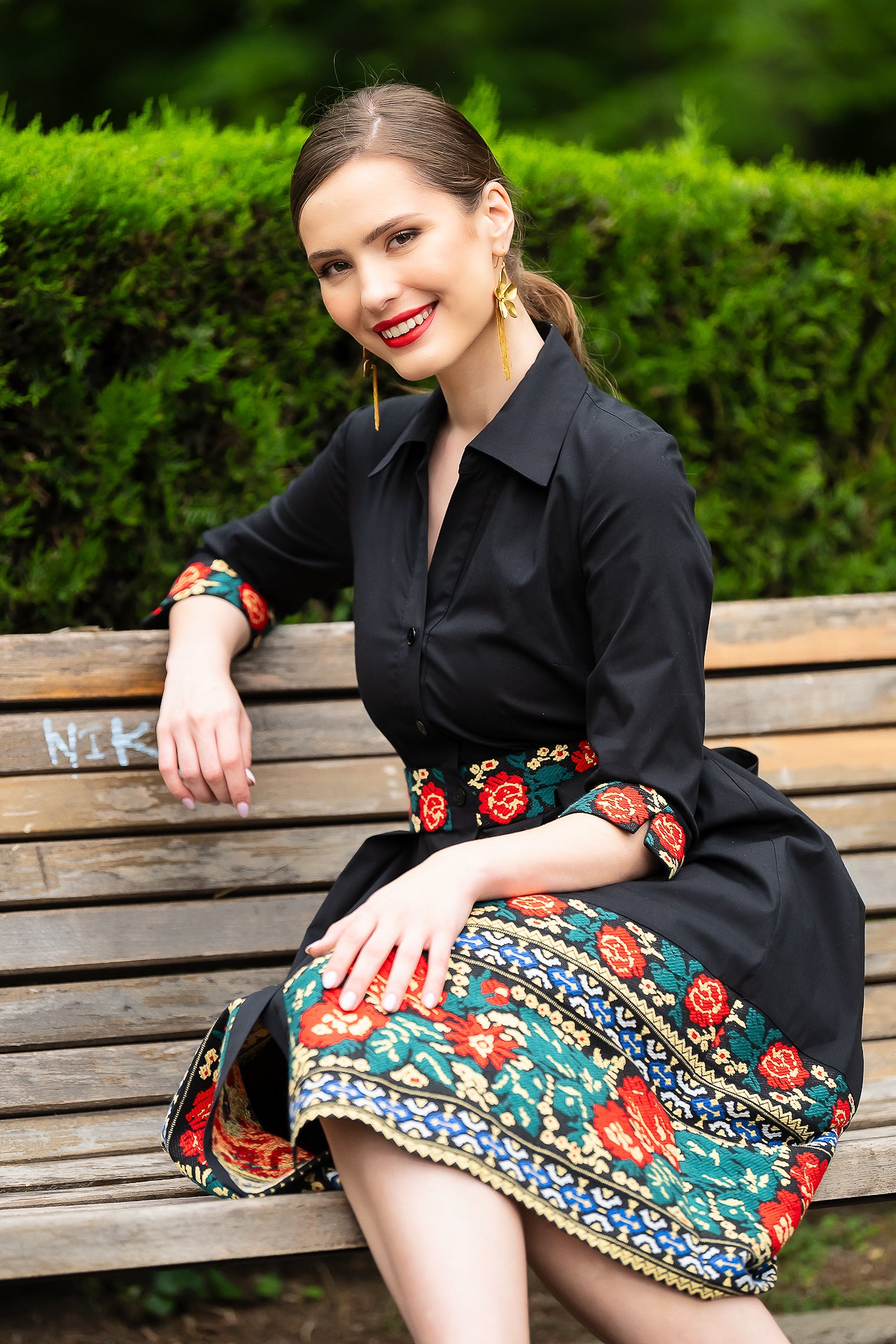 Rochia Tip Camasa Cu Bordura Florentina