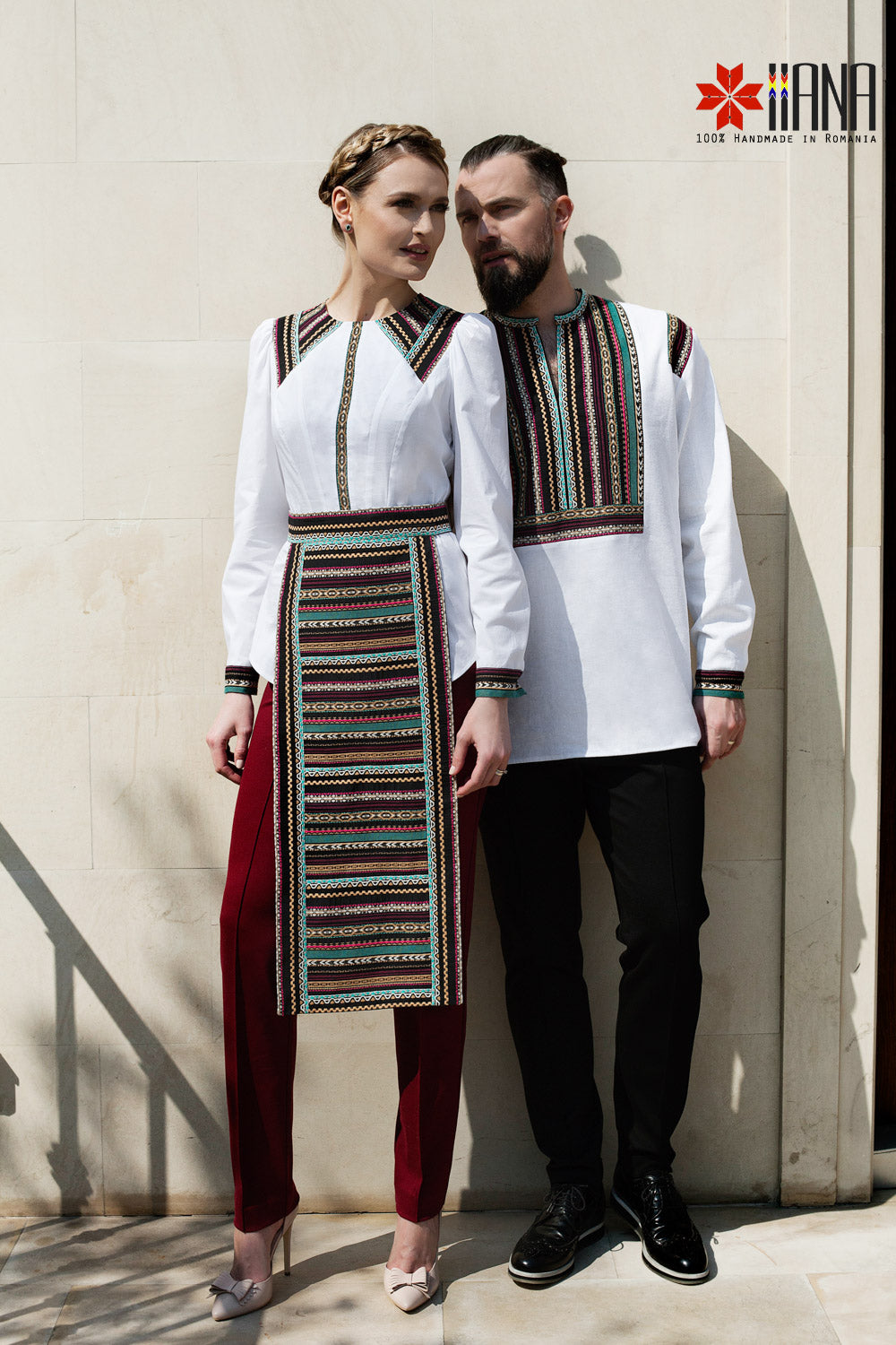 Camasa Barbateasca Etno Modern cu Motive Populare