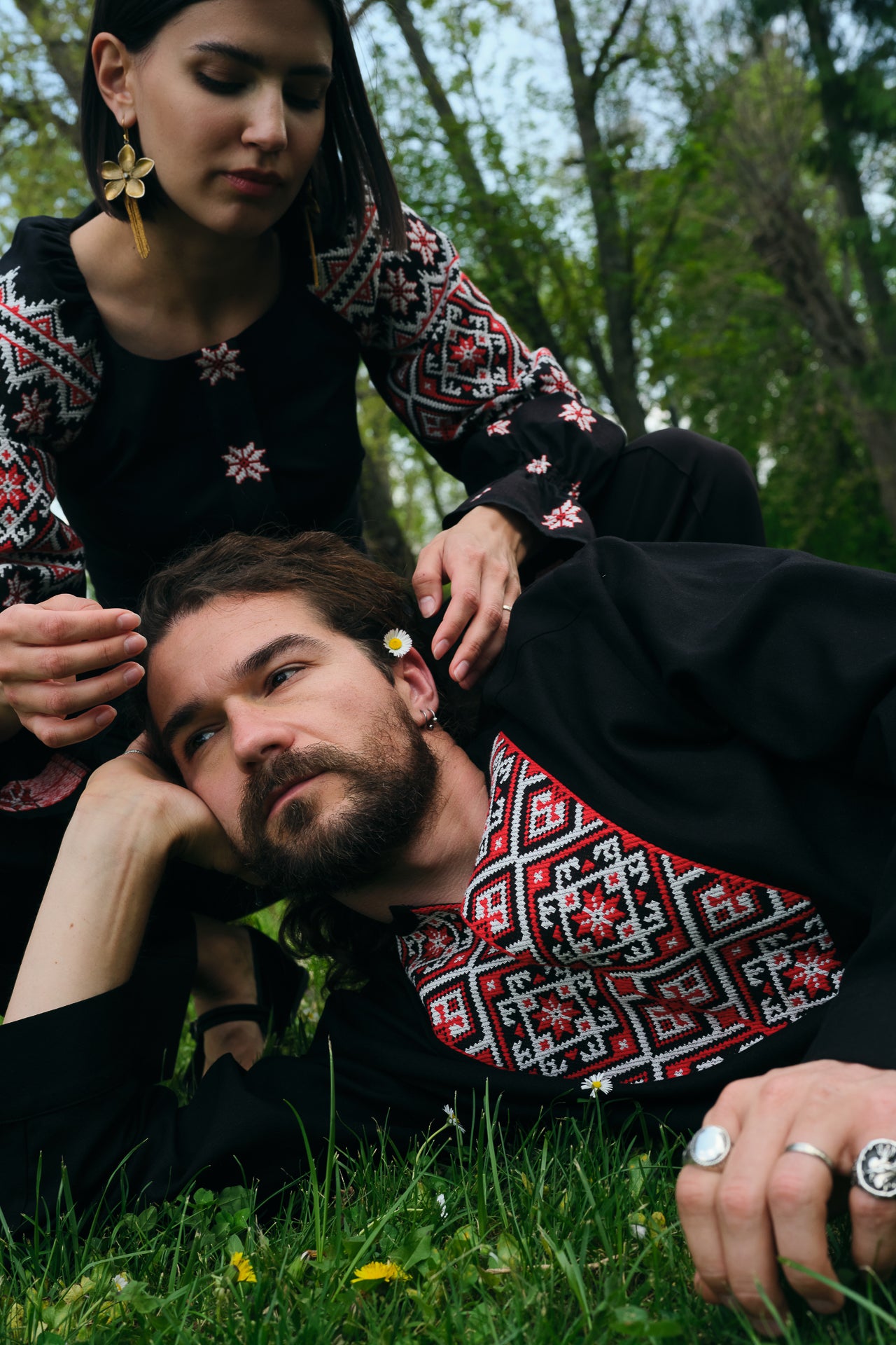 Camasa Barbateasca Traditionala Pavel Cu Motive Populare