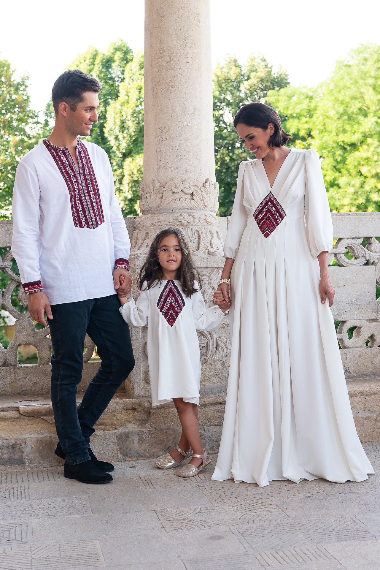 Rochita traditionala fetite Motiv Romb Arhaic 8-15 Ani