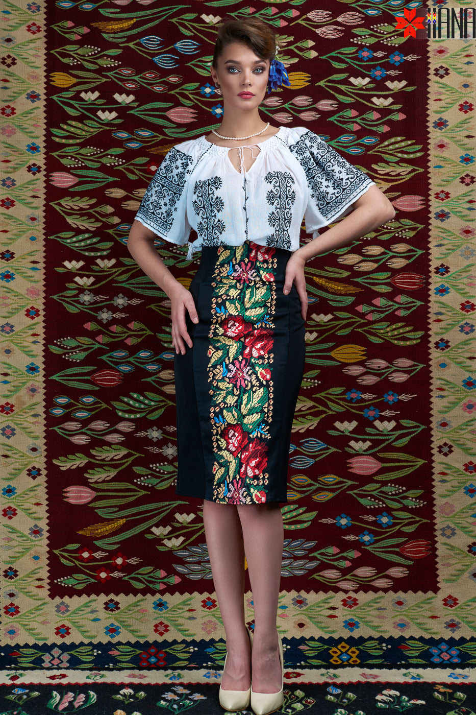 Ie Traditionala Romaneasca Maneca Scurta Cusuta Manual Motivul Vara