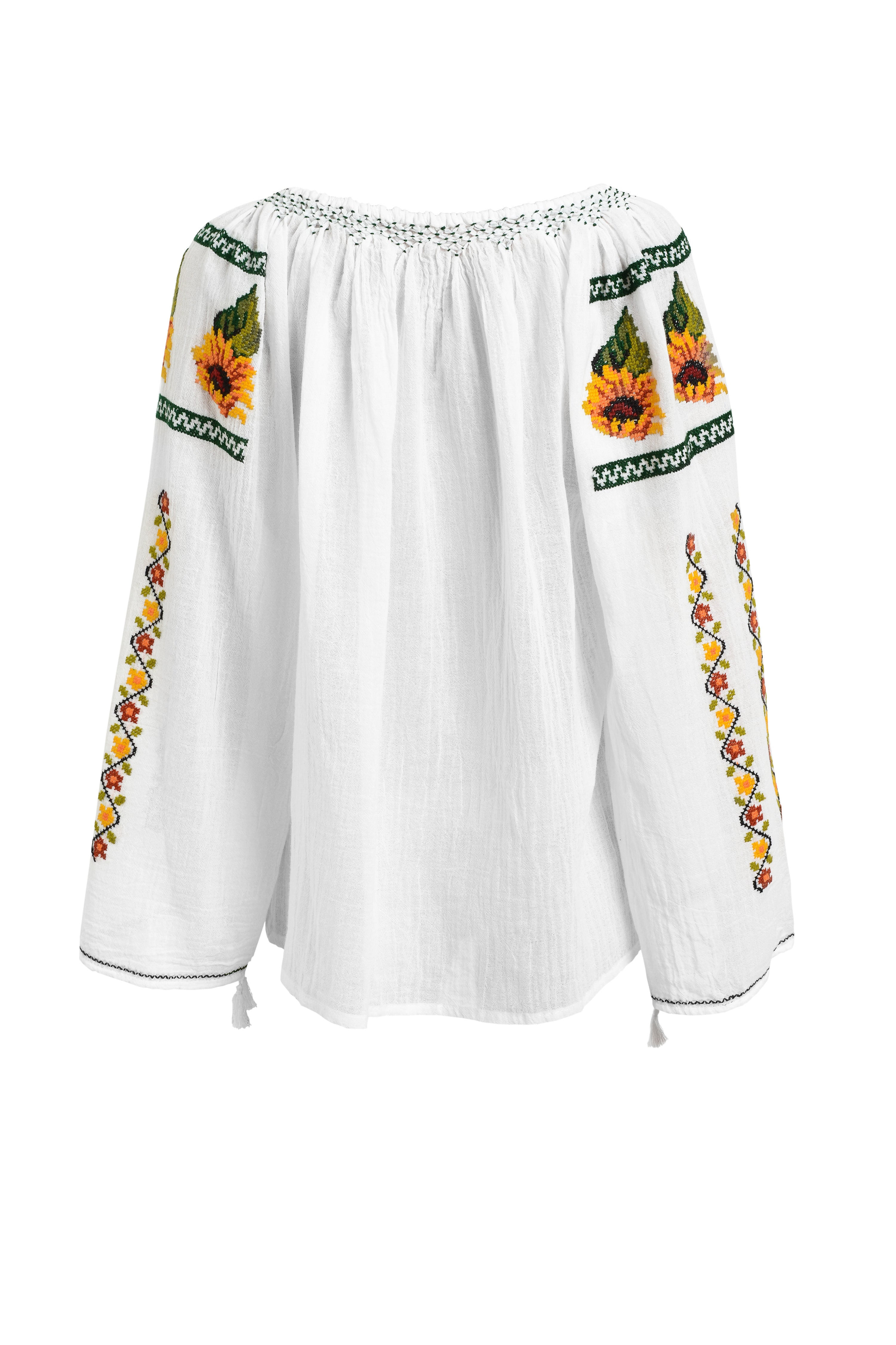 Ie Traditionala Romaneasca Maneca Lunga Motivul Floarea Soarelui