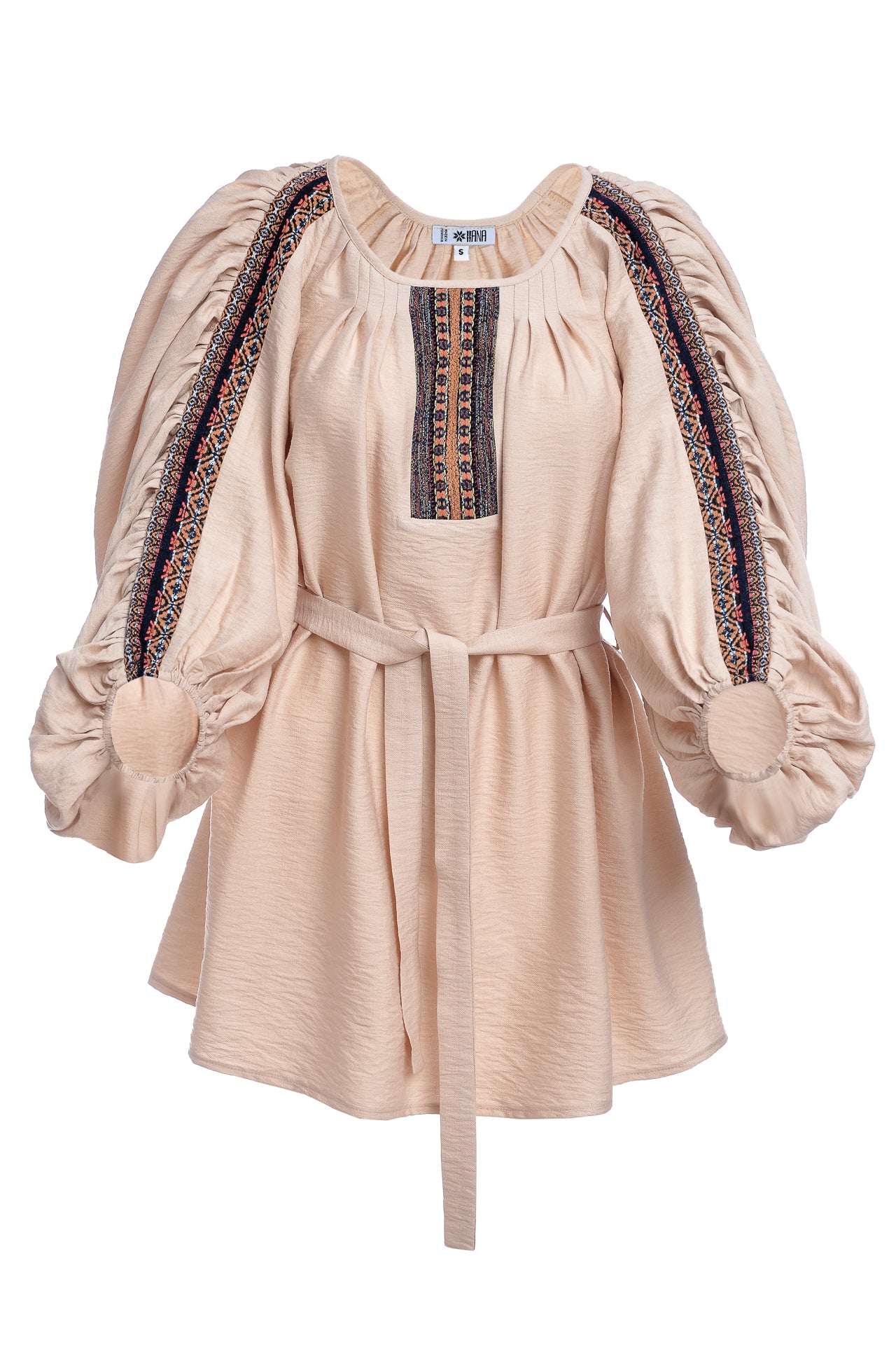 Ia Stilizata Crem cu Fronseuri